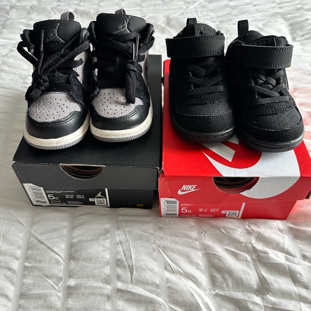 Nike Court Borough Mid Kids Sneakers & Jordan 1 Mid Kid Sneakers